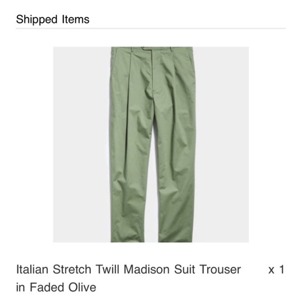 Todd Snyder Olive Dress Pants - Picture 1 of 8